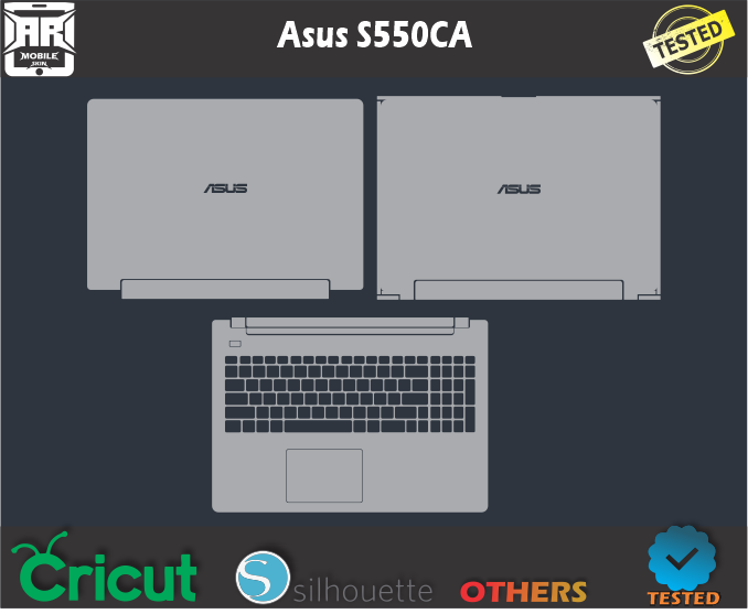 Asus S550CA Skin Template Vector