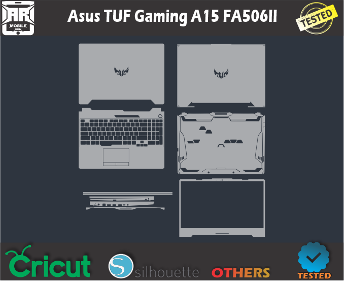 Asus TUF Gaming A15 FA506II Skin Template Vector
