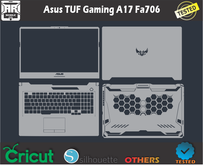 Asus TUF Gaming A17 FA706 Laptop Skin Template