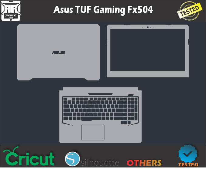 Asus TUF Gaming FX504 Laptop Skin Template