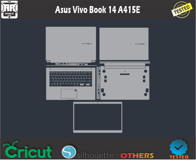 Asus Vivo Book 14 A415E Skin Template Vector