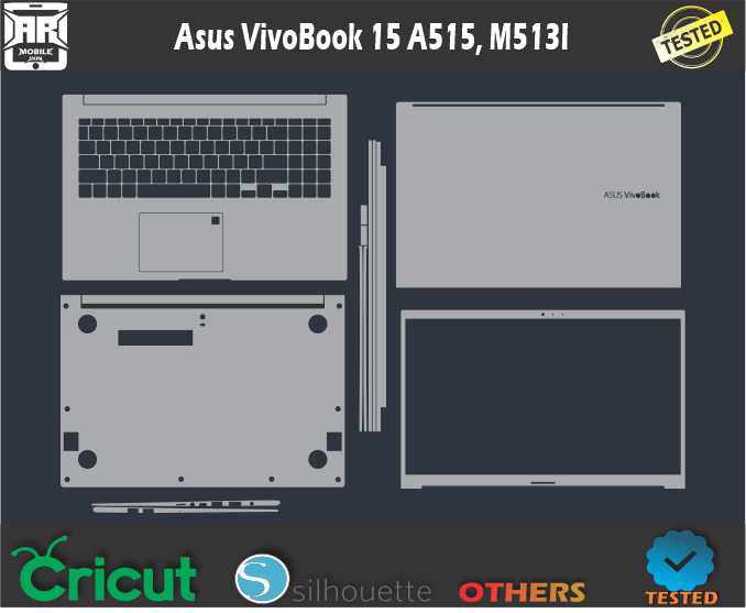 Asus VivoBook15 A515 M513I Skin Template Vector