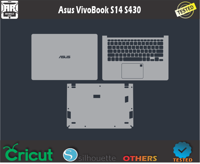Asus Vivo Book S14 S430 Skin Template Vector