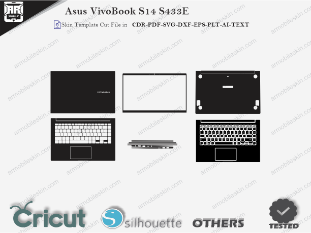 Asus Vivo Book S14 S433E Skin Template Vector