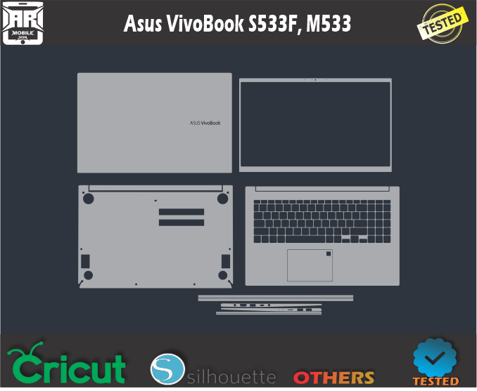 Asus Vivo Book S533F M533 Skin Template Vector