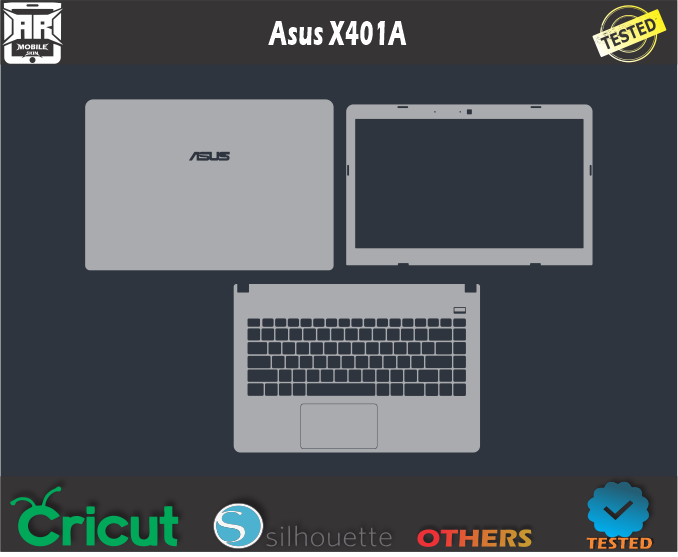 Asus X401A Skin Template Vector