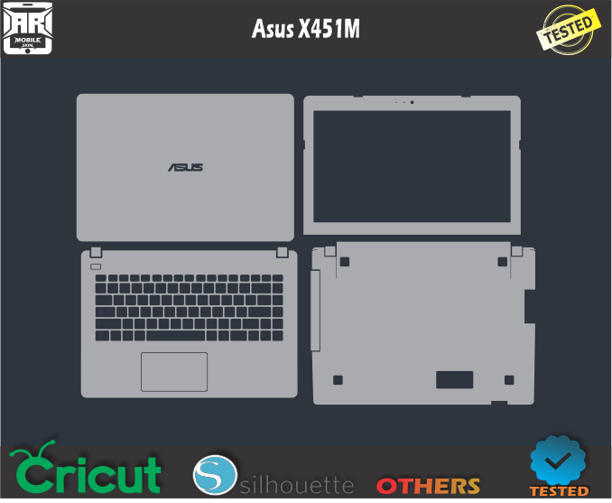 Asus X451M Skin Template Vector