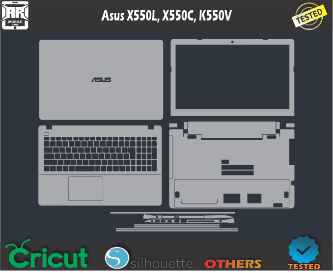Asus X550L X550C K550V Skin Template Vector