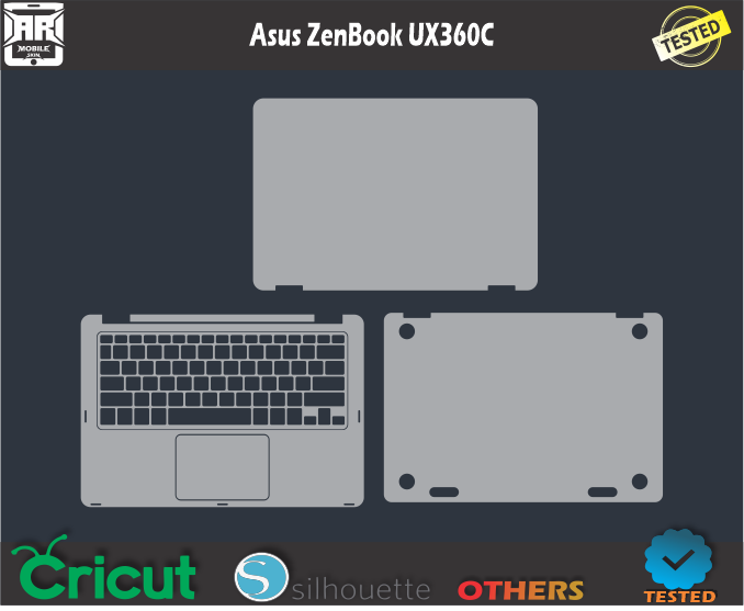 Asus Zen Book UX360C Skin Template Vector