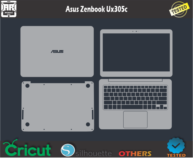 Asus Zen book UX305c Skin Template Vector