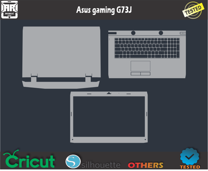 Asus gaming G73J Skin Template Vector