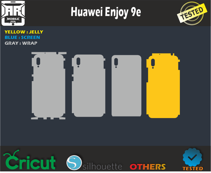 Huawei Enjoy 9e Skin Template Vector
