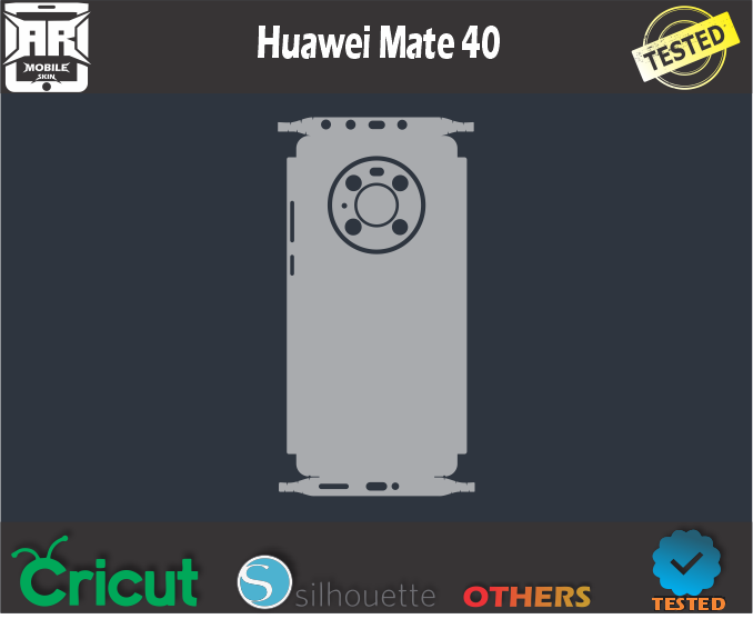 Huawei Mate 40 Skin Template Vector