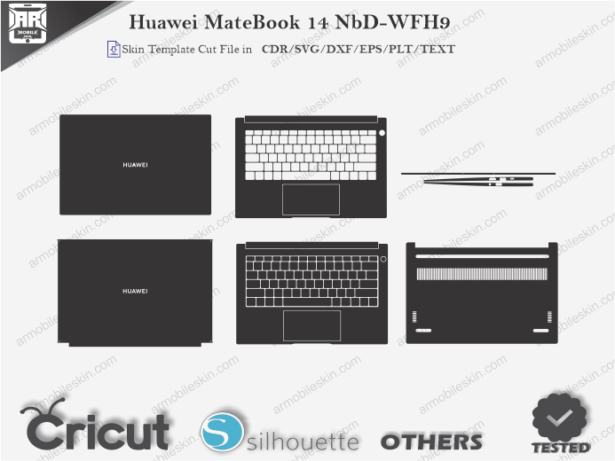Huawei MateBook 14 NbD-WFH9 Skin Template Vector