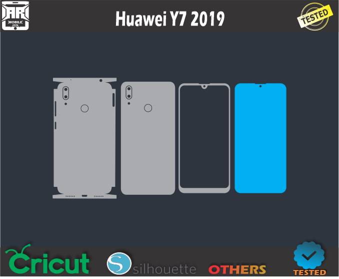 Huawei Y7 2019 Skin Template Vector