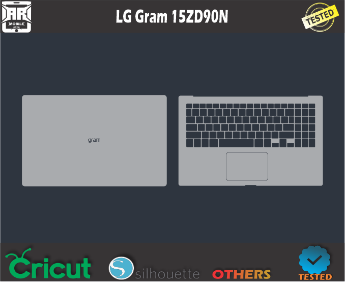 LG Gram 15ZD90N Skin Template Vector