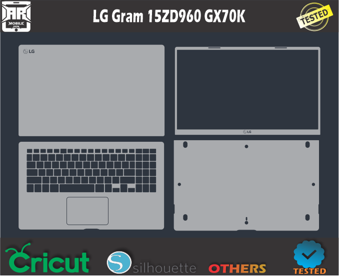 LG Gram 15ZD960 GX70K Skin Template Vector