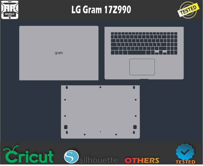 LG Gram 17Z990 Skin Template Vector