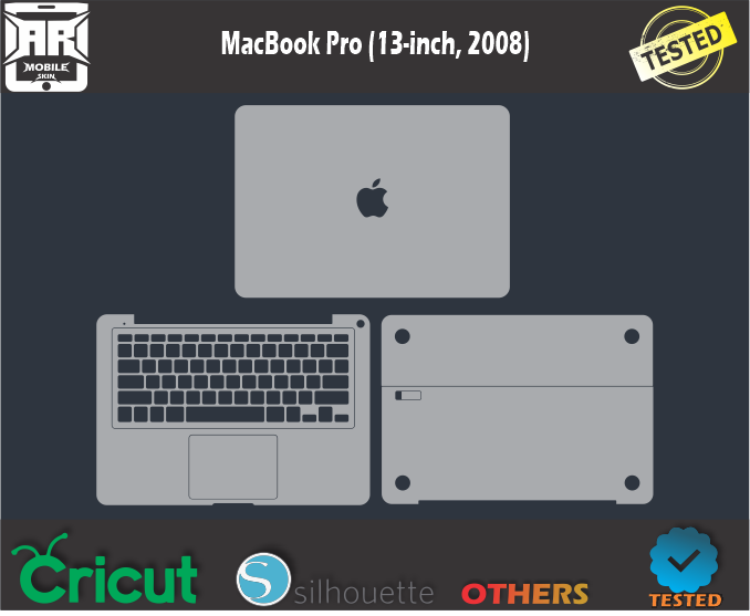 MacBook Pro (13-inch, 2008) Skin Template Vector