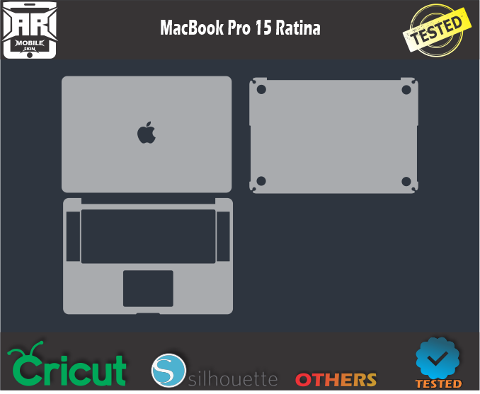 MacBook Pro 15 Retina Skin Template Vector