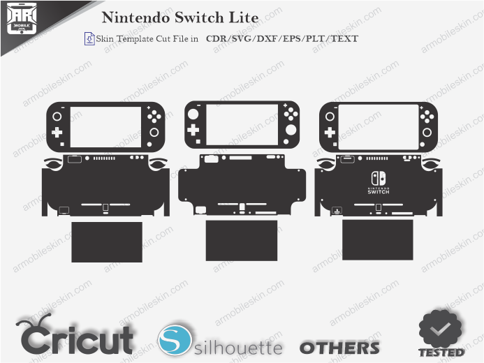 Nintendo Switch Lite Skin Template Vector