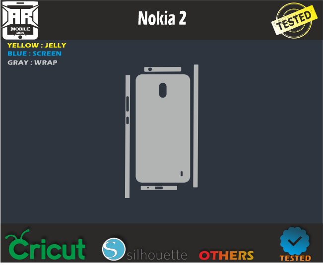 Nokia 2 skin Template svg