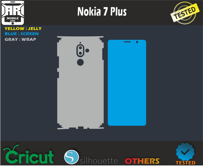 Nokia 7 Plus skin Template svg