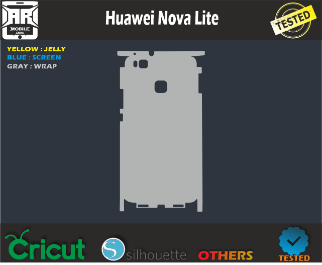 Huawei Nova Lite Skin Template Vector