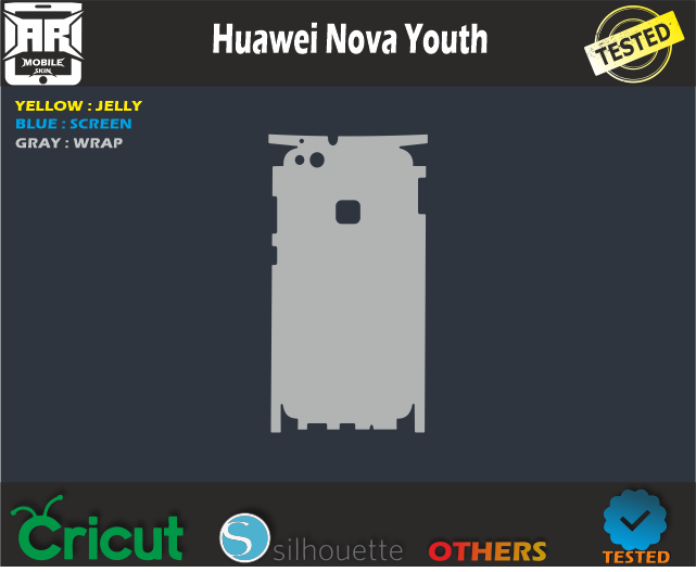 Huawei Nova Youth Skin Template Vector