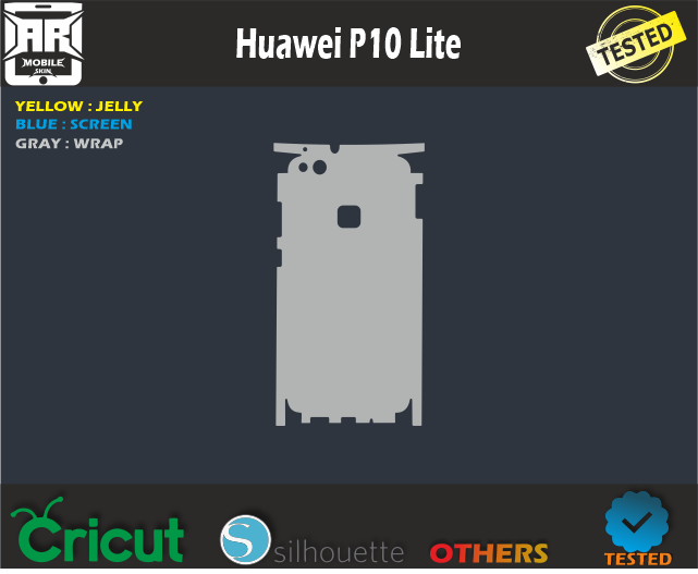 Huawei P10 Lite Skin Template Vector