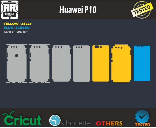 Huawei P10 Skin Template Vector