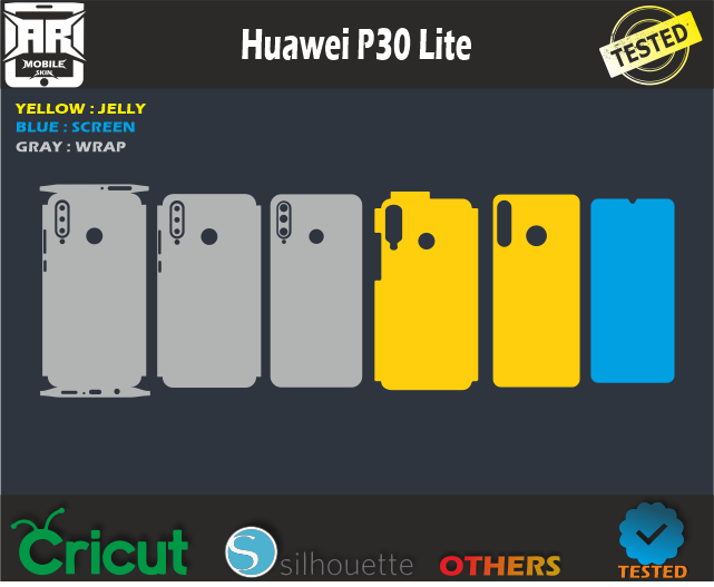Huawei P30 Lite Skin Template Vector