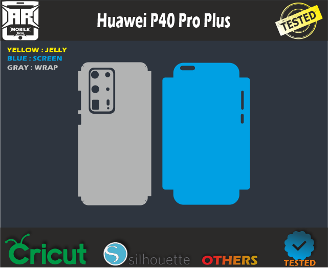 Huawei P40 Pro Plus Skin Template Vector