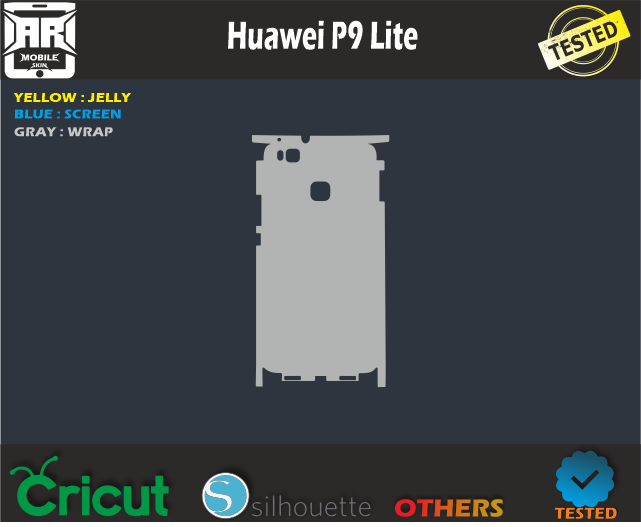 Huawei P9 Lite Skin Template Vector