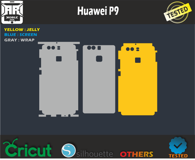 Huawei P9 Skin Template Vector