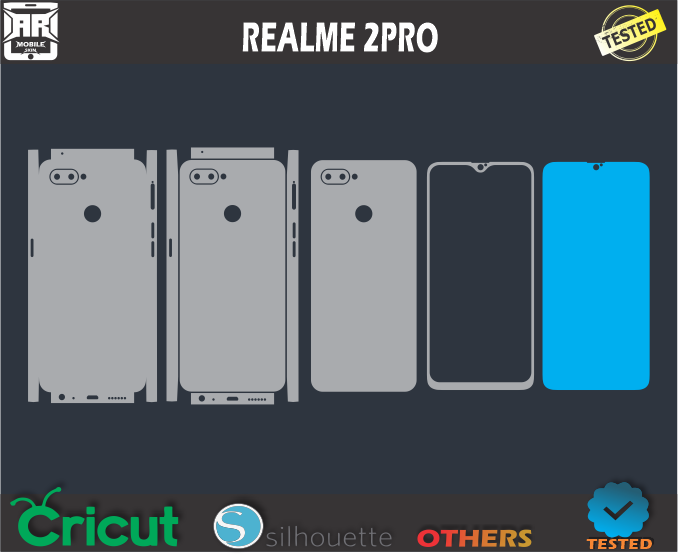 Realme 2 Pro Skin Template Vector