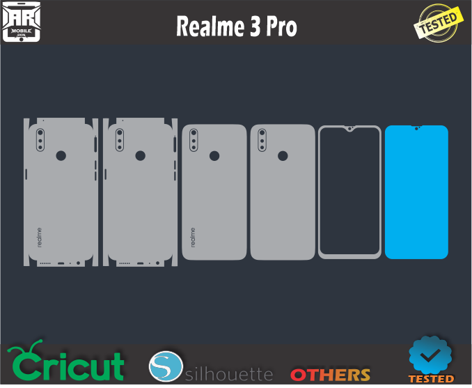 Realme 3 Pro Skin Template Vector