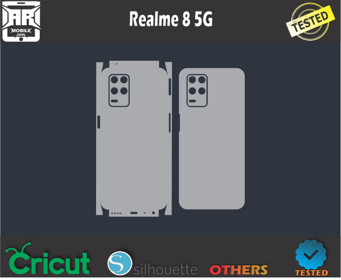 Realme 8 5G Skin Template Vector