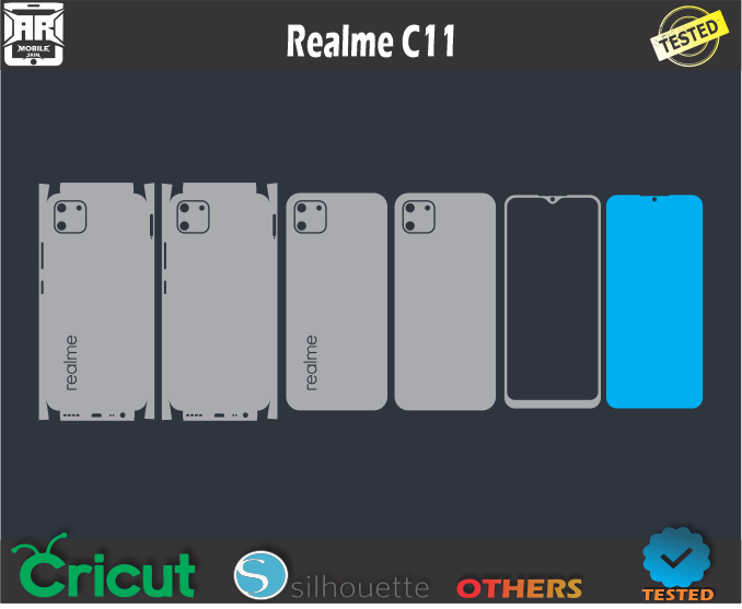 Realme C11 Skin Template Vector