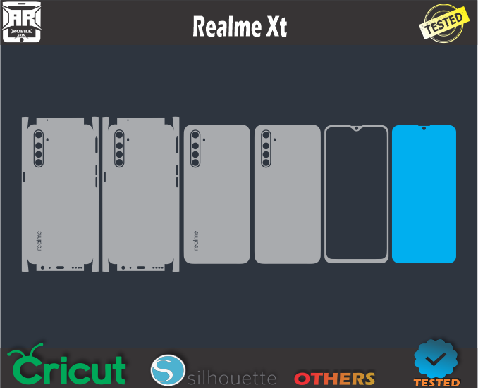 Realme XT Skin Template Vector