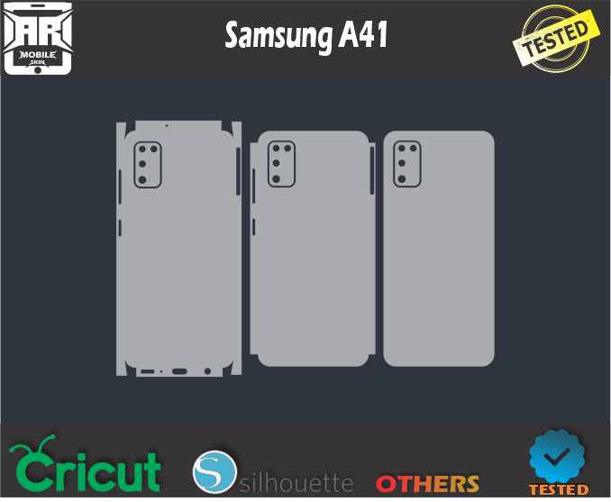 Samsung A41 Skin Template Vector