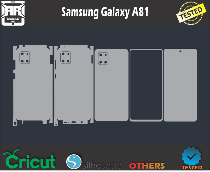 Samsung Galaxy A81 Skin Template Vector