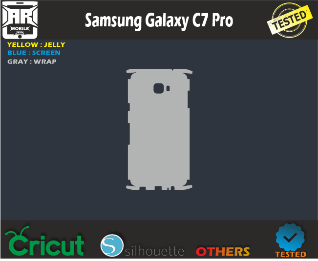 Samsung Galaxy C7 Pro Skin Template Vector