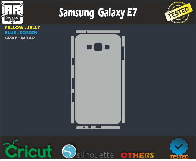Samsung Galaxy E7 Skin Template Vector