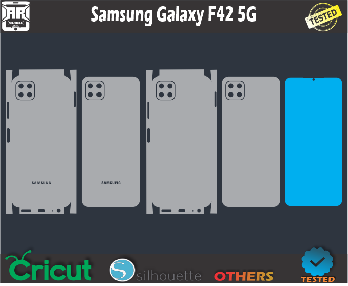 Samsung Galaxy F42 5G Skin Template Vector