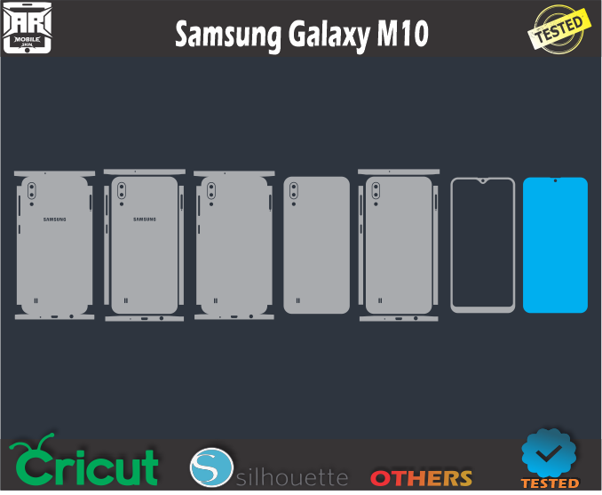 Samsung Galaxy M10 Skin Template Vector