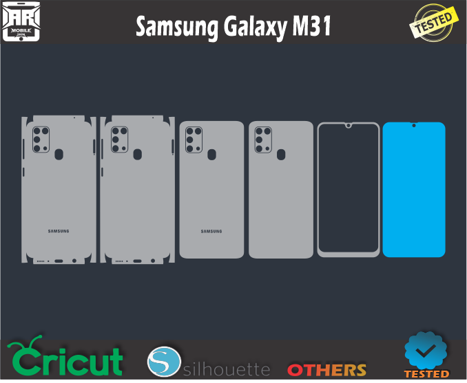 Samsung M31 Skin Template Vector