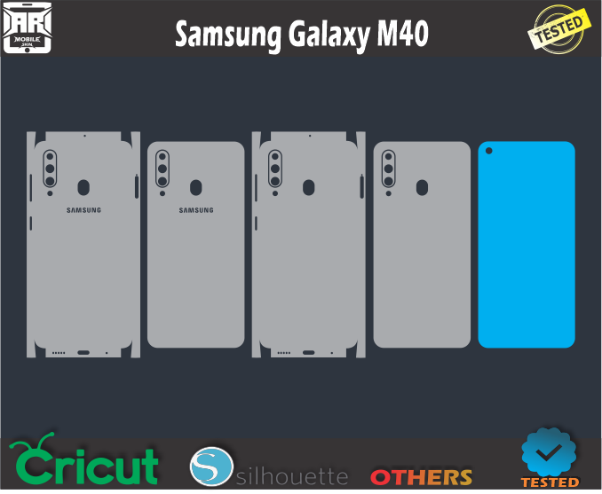 Samsung Galaxy M40 Skin Template Vector