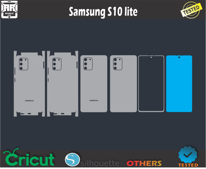 Samsung s10 lite Skin Template Vector