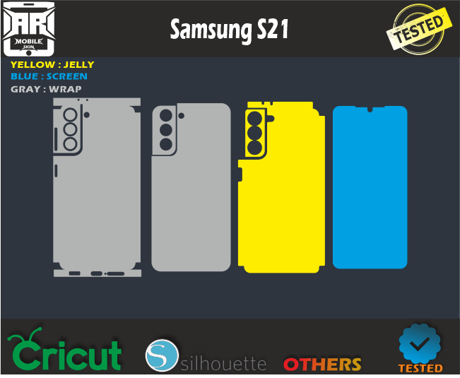 Samsung S21 Skin Template Vector - ARMOBILESKIN